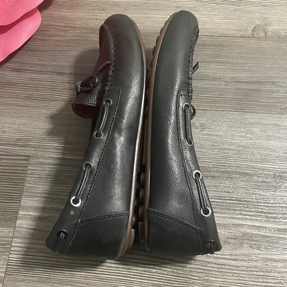 VIONIC Virginia Black Bow Leather Slip On Shoe Moccasin Size 8.5 Driving Loafer - Picture 8 of 12